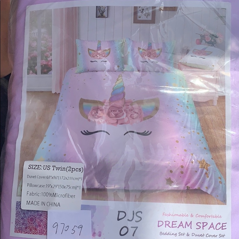 Unicorn duvet cover with pillowcase